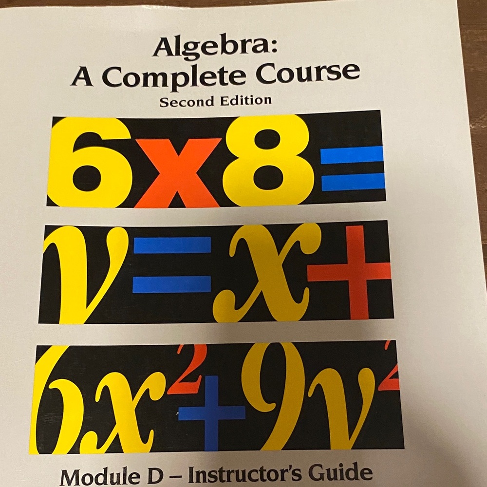Algebra: A Complete Course Second Edition